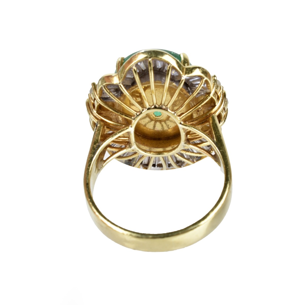 Emerald, Diamond and 18K Ring