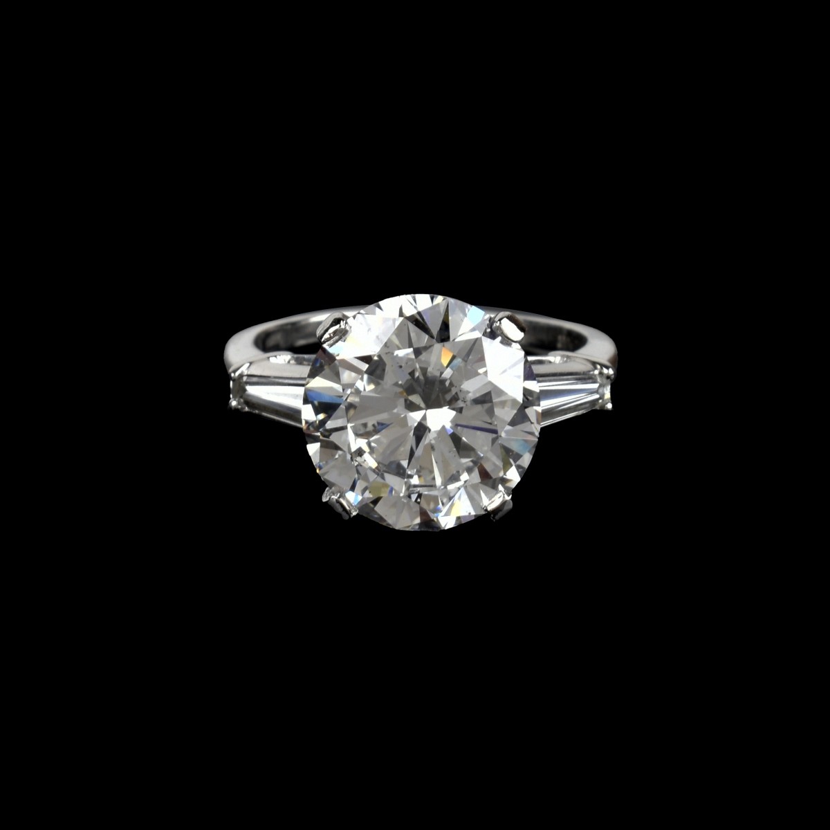 GIA 6.78ct Diamond and Platinum Ring