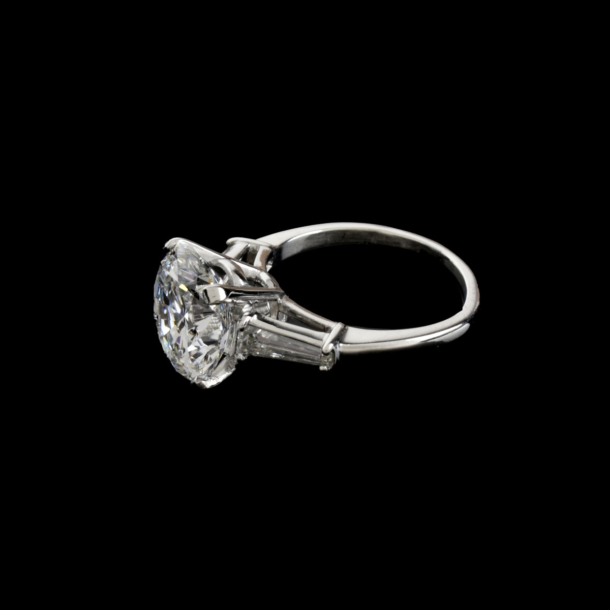 GIA 6.78ct Diamond and Platinum Ring