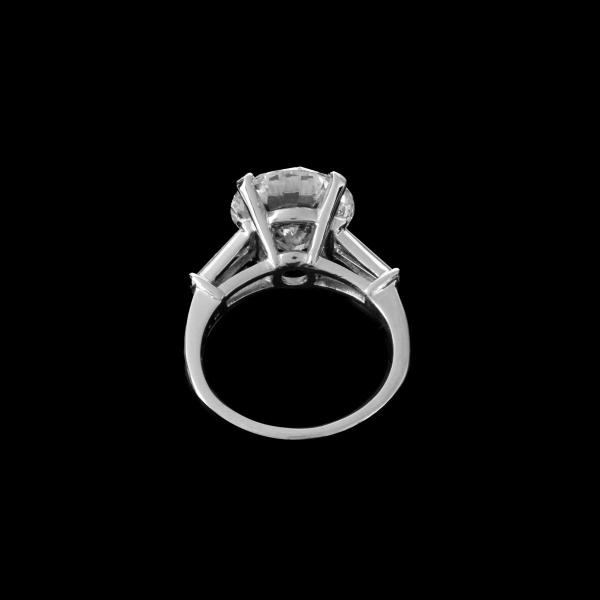 GIA 6.78ct Diamond and Platinum Ring