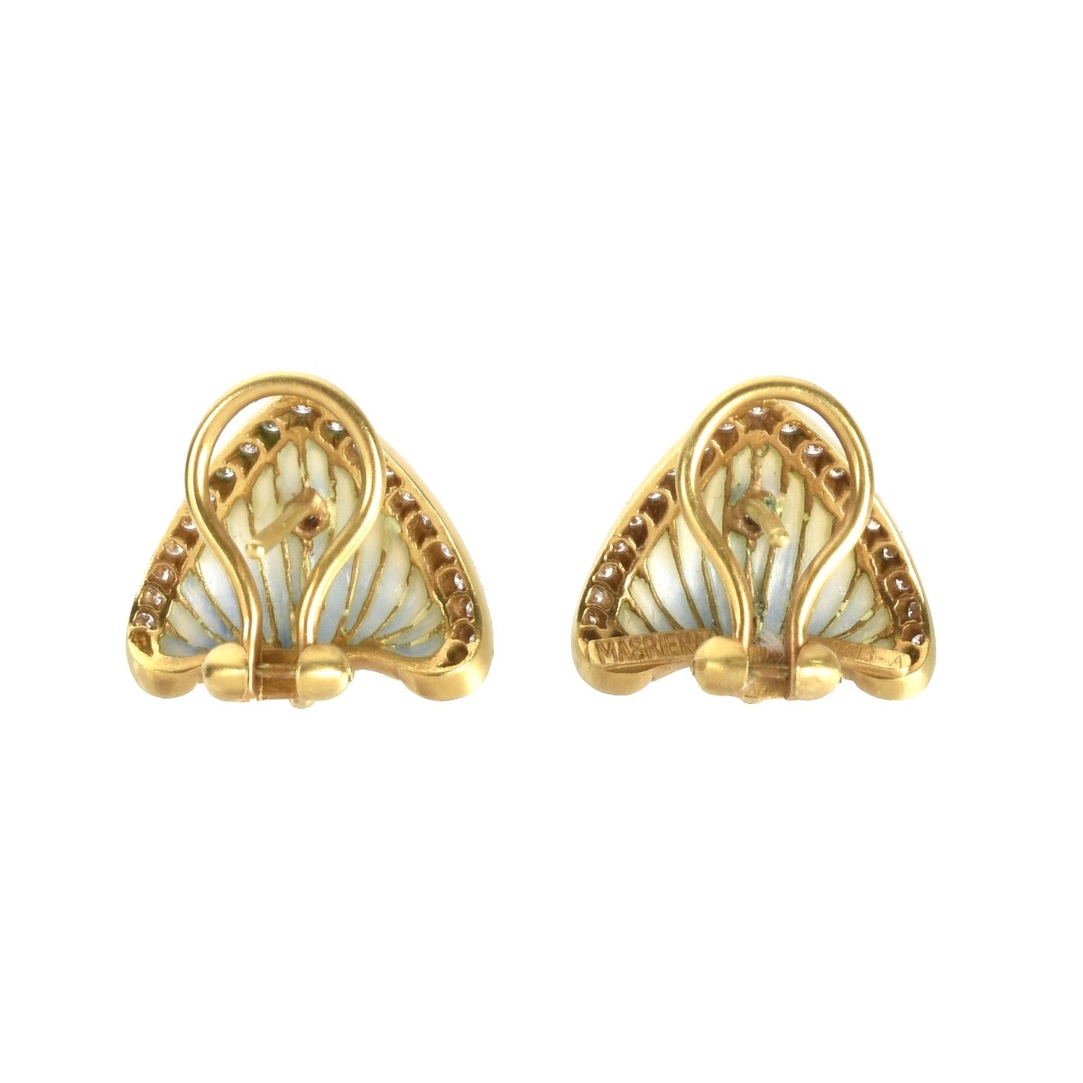 Masriera Diamond and 18K Earrings