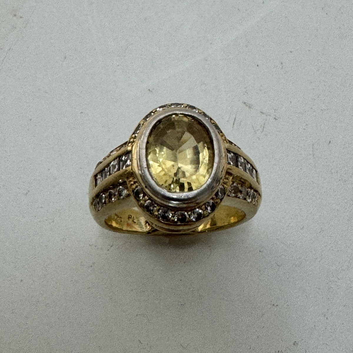 Citrine, Diamond and 14K Ring