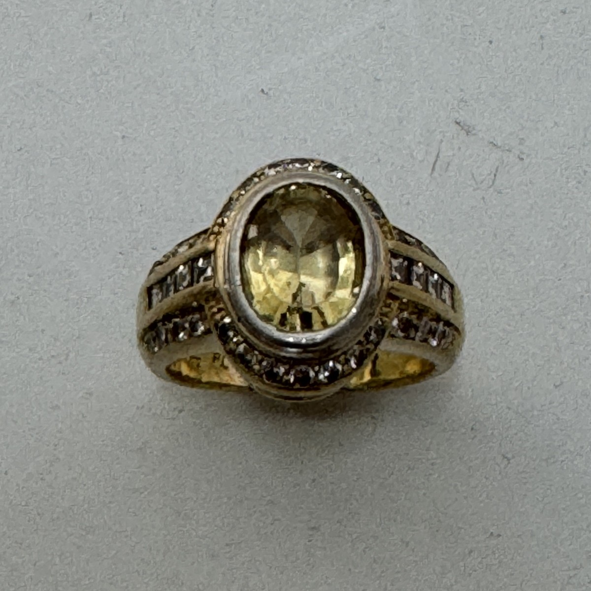 Citrine, Diamond and 14K Ring