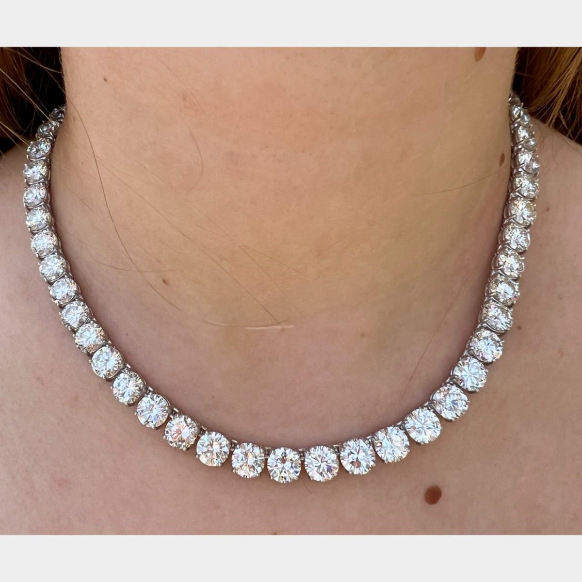 Diamond, Platinum and 18K Necklace