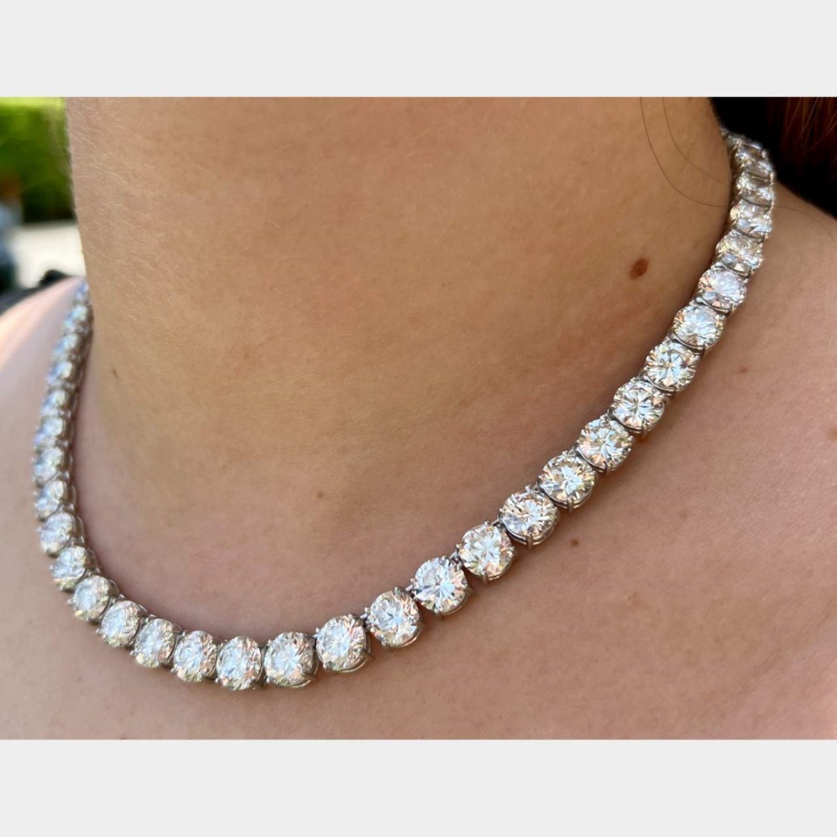 Diamond, Platinum and 18K Necklace