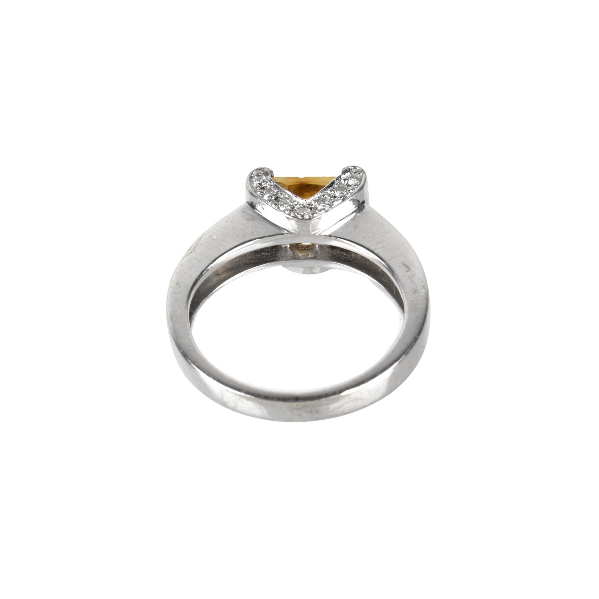 Citrine, Diamond and 14K Ring