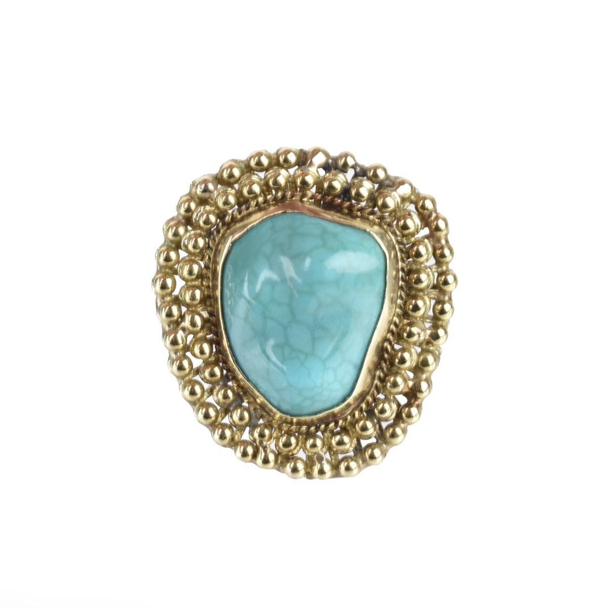 Turquoise and 14K Ring