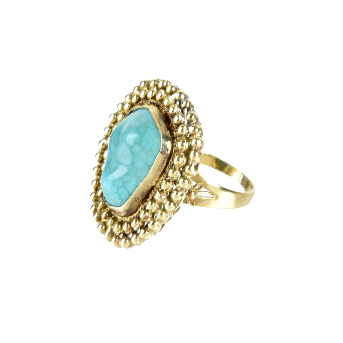 Turquoise and 14K Ring