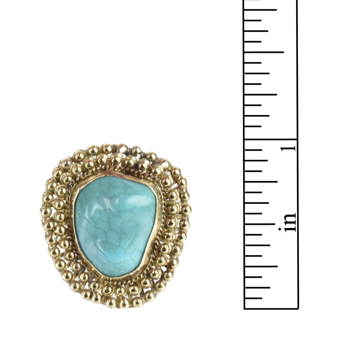 Turquoise and 14K Ring