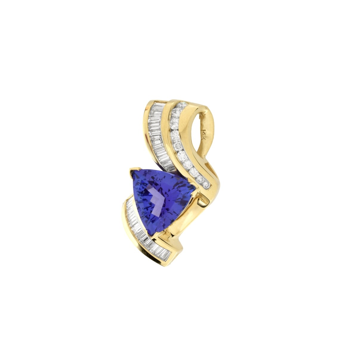 Tanzanite, Diamond and 14K Pendant