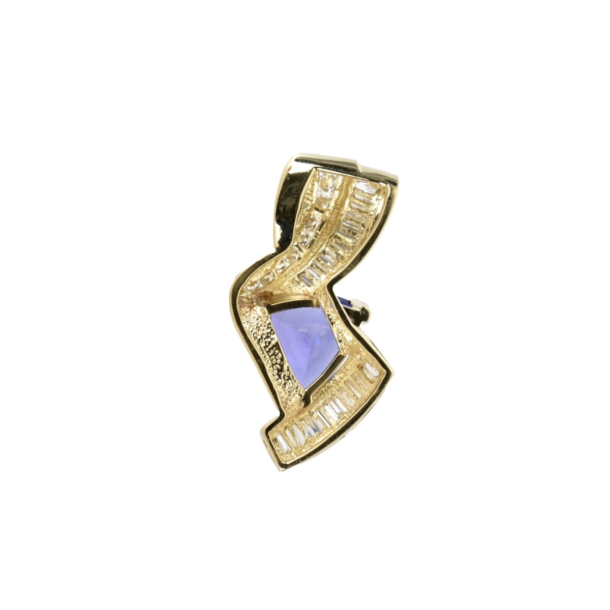 Tanzanite, Diamond and 14K Pendant