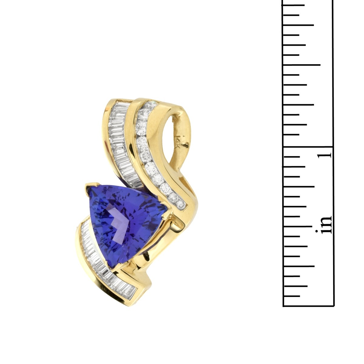 Tanzanite, Diamond and 14K Pendant