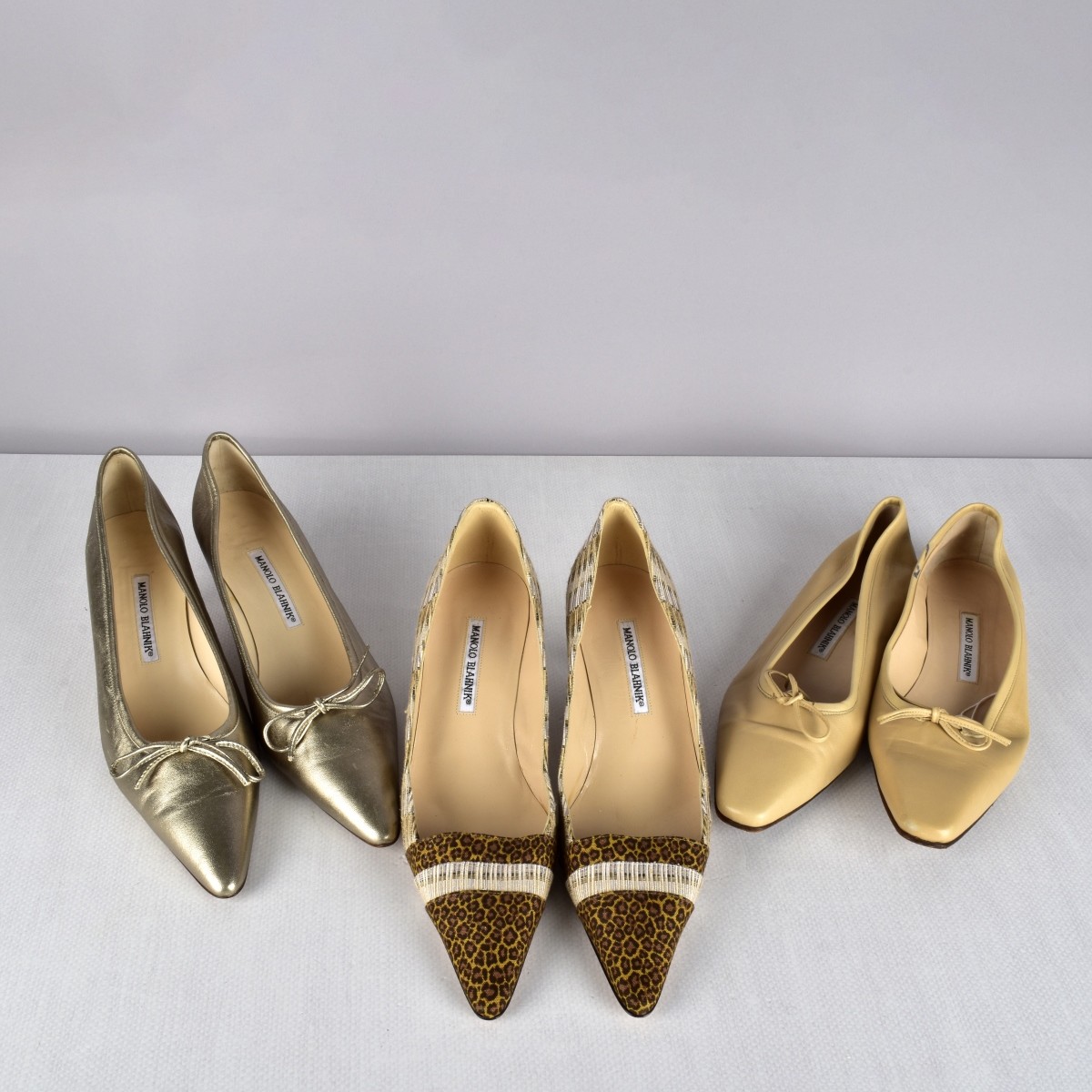 Three Pair Manolo Blahnik Shoes