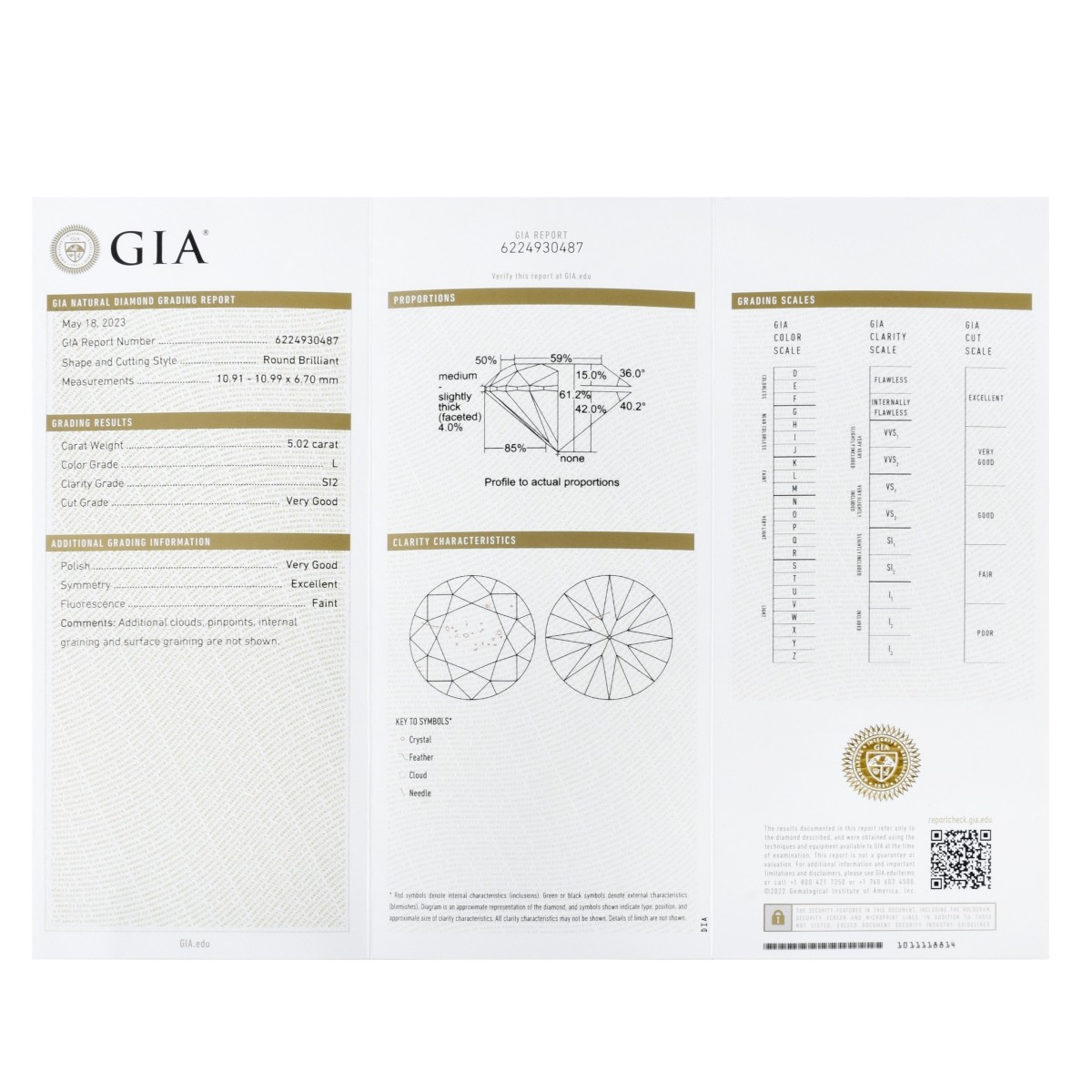 GIA 5.02ct Diamond