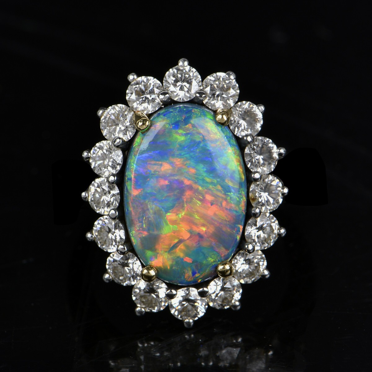 Tiffany & Co Opal, Diamond, Platinum Ring