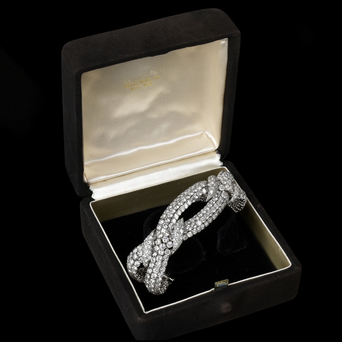 David Webb Diamond & Platinum Bracelet