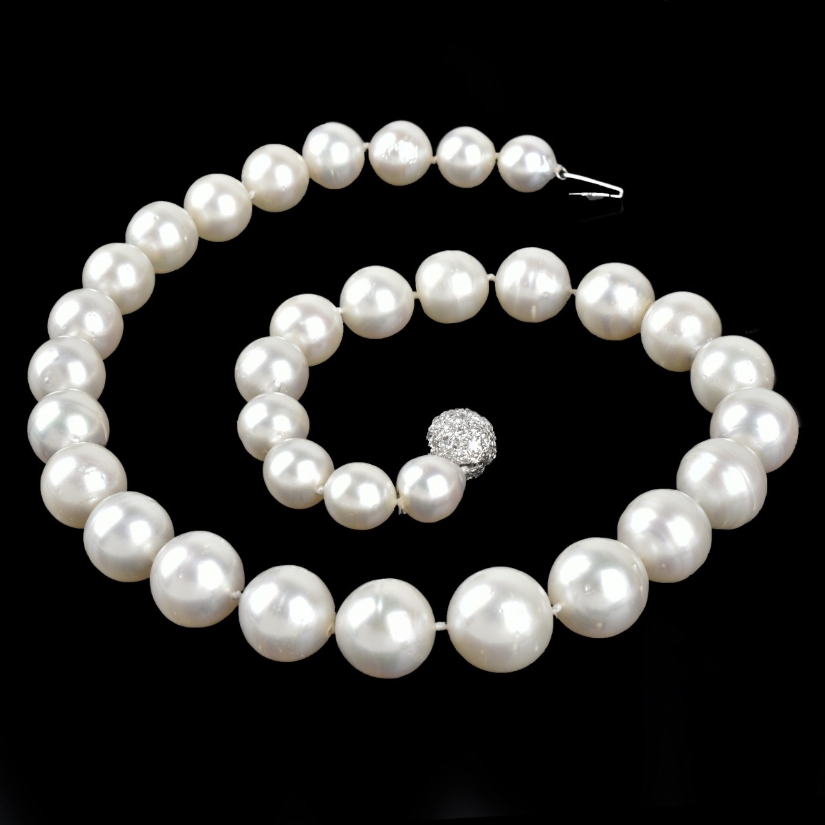 Pearl, Diamond and 14K Necklace