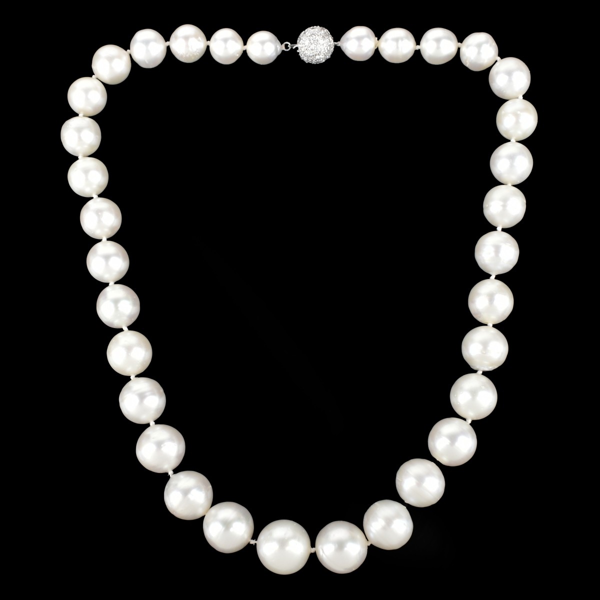 Pearl, Diamond and 14K Necklace