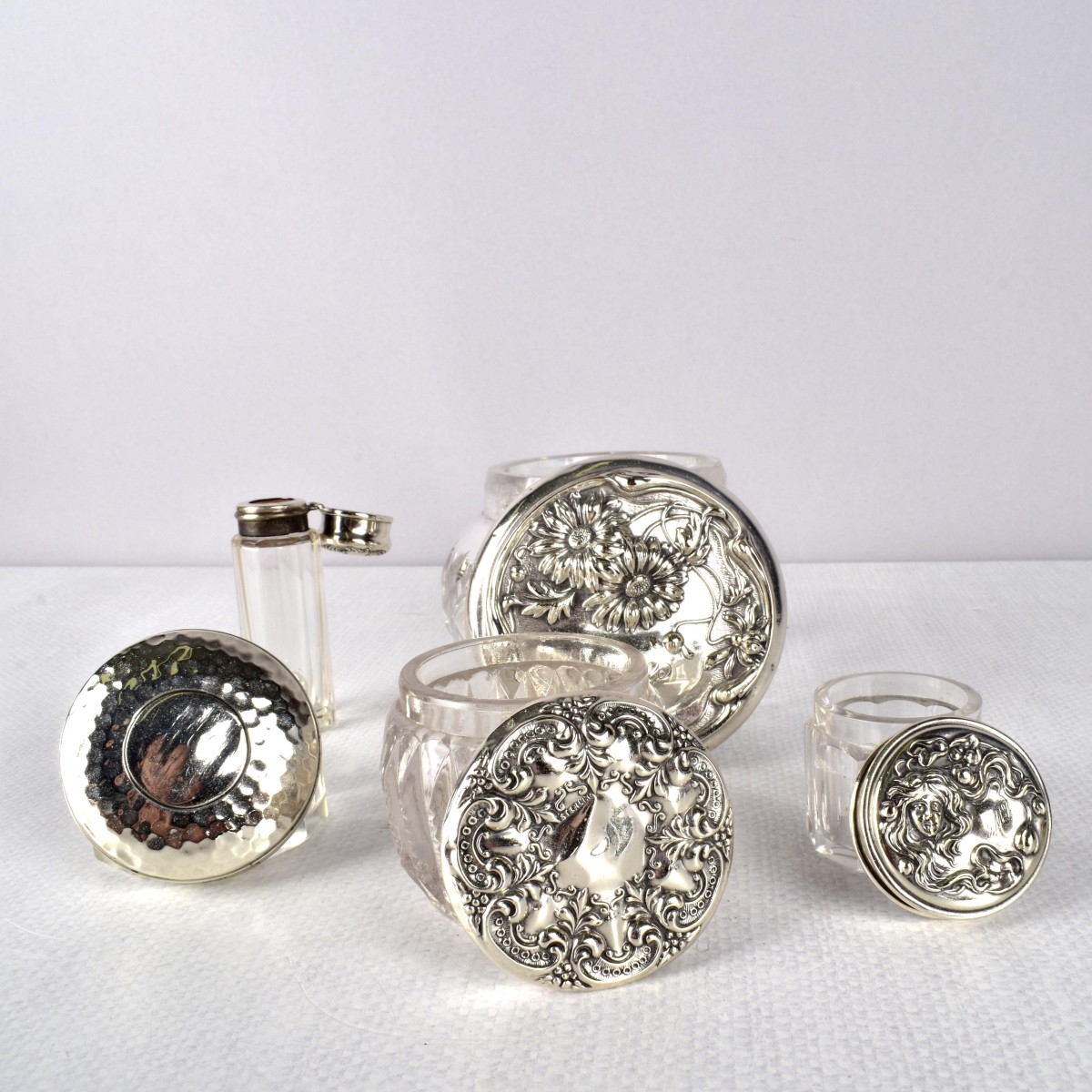 Art Nouveau Sterling Silver Dresser Set