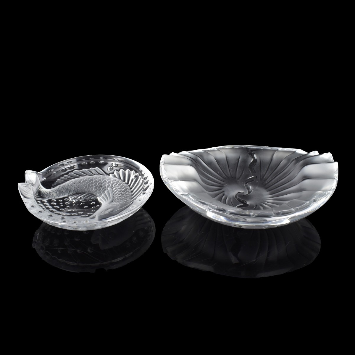 Two Lalique Crystal Bowls