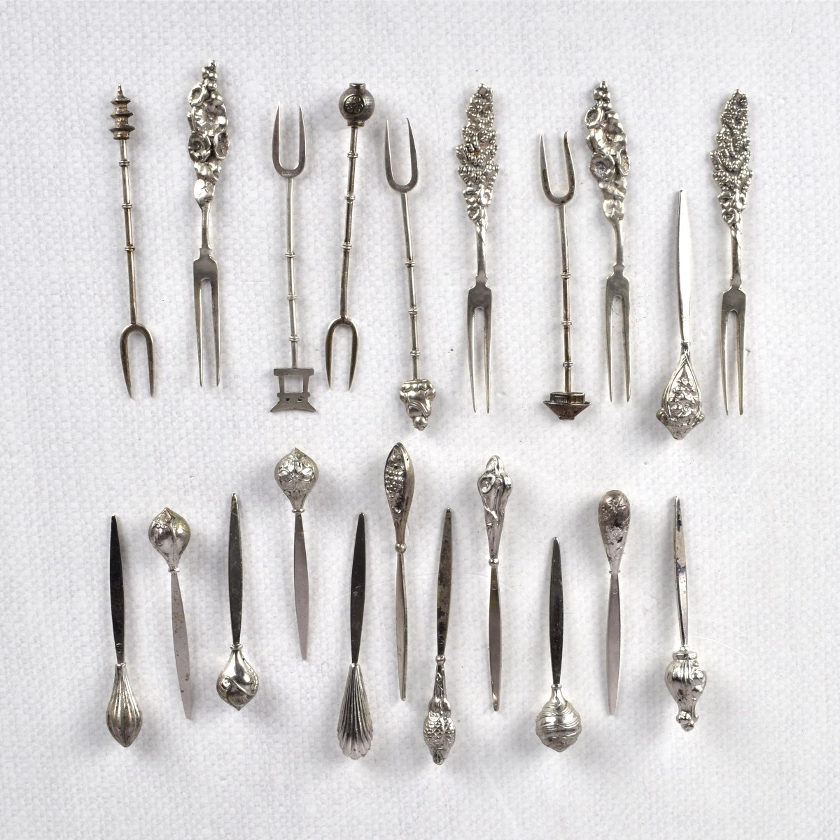 Antique Sterling Silver Appetizer Picks