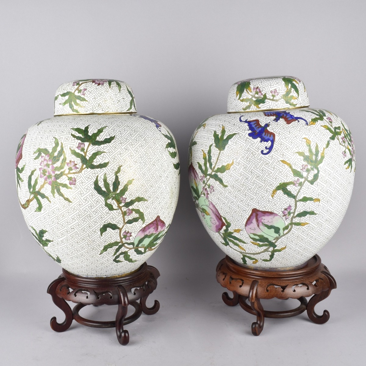 Chinese Cloisonne Ginger Jars