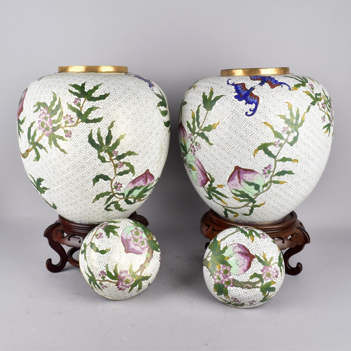 Chinese Cloisonne Ginger Jars