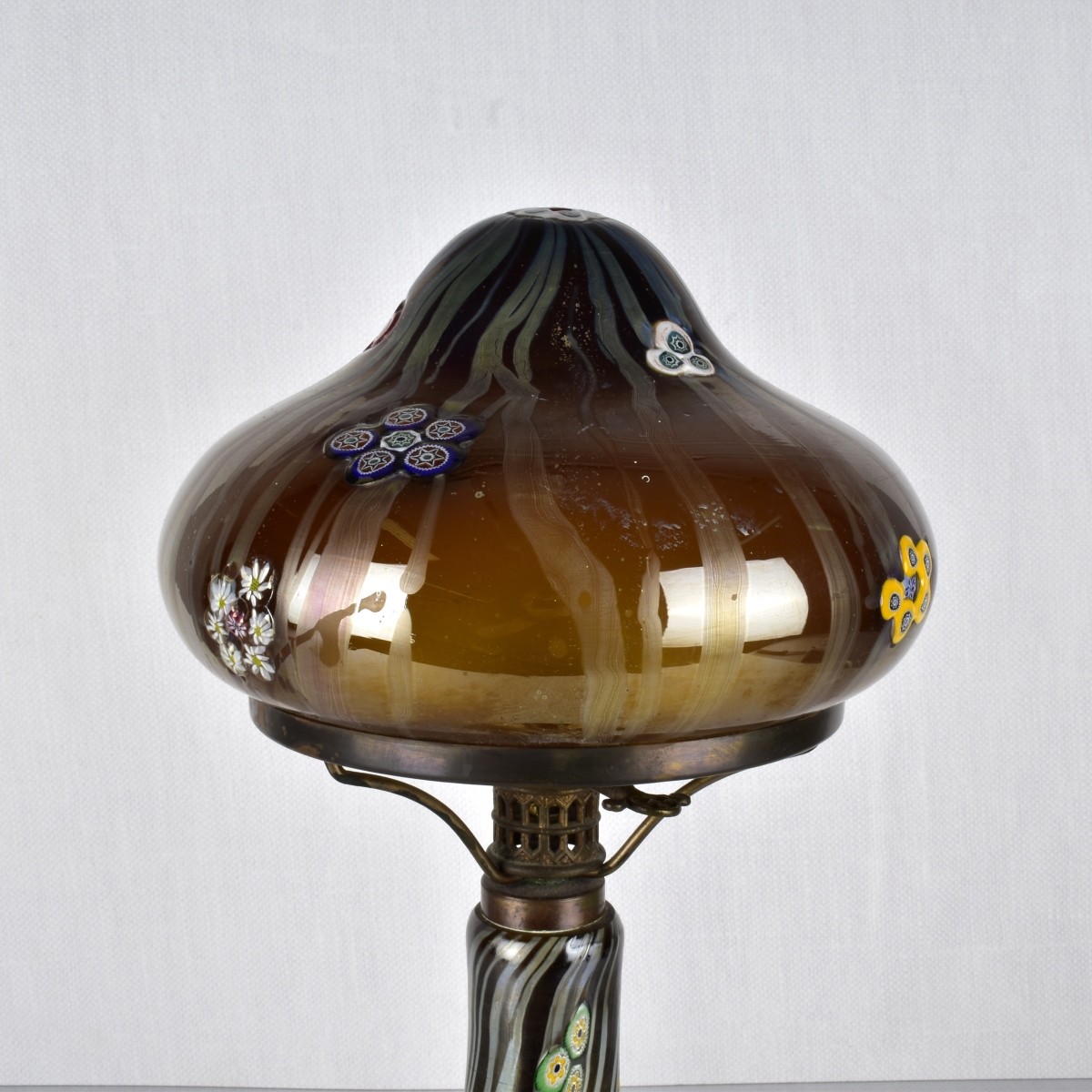 Art Nouveau Style Art Glass Lamp