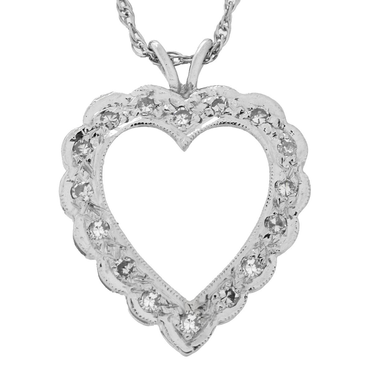 Diamond and 14K Pendant Necklace