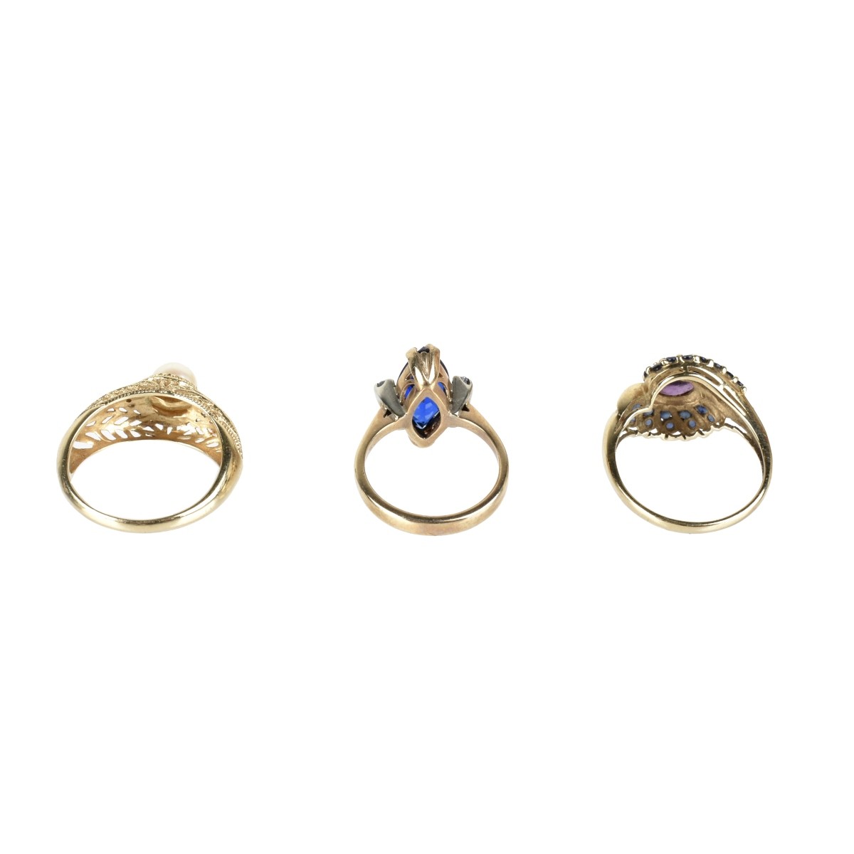 Gemstone and 10K Gold Rings