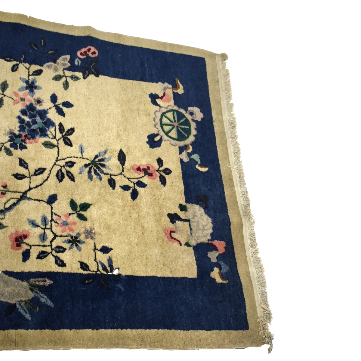 Vintage Chinese Art Deco Wool Rug