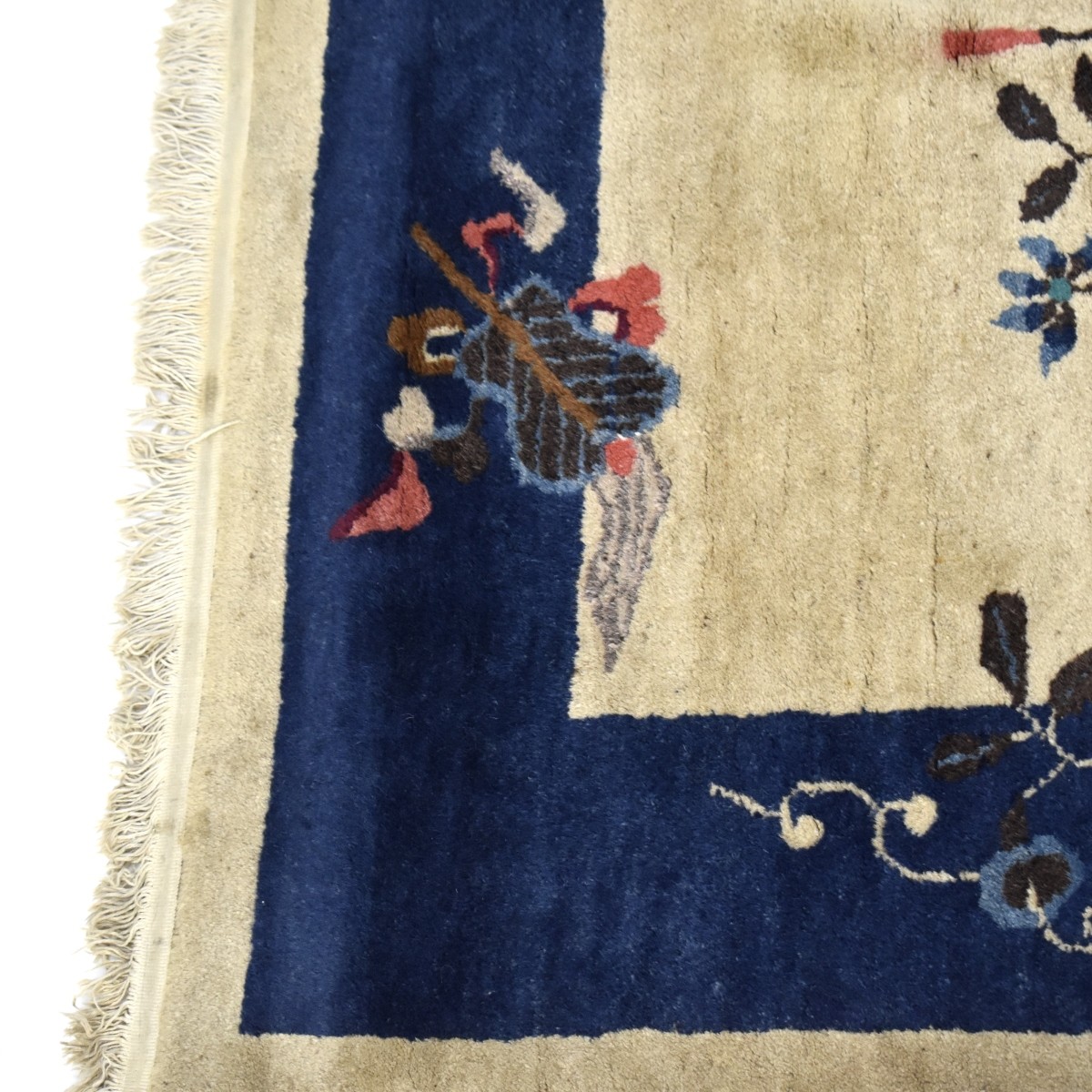 Vintage Chinese Art Deco Wool Rug