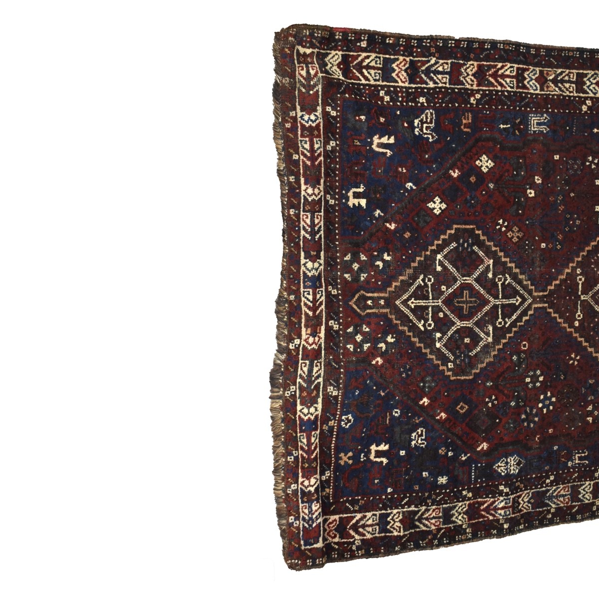 Semi-Antique Persian Shiraz Wool Rug