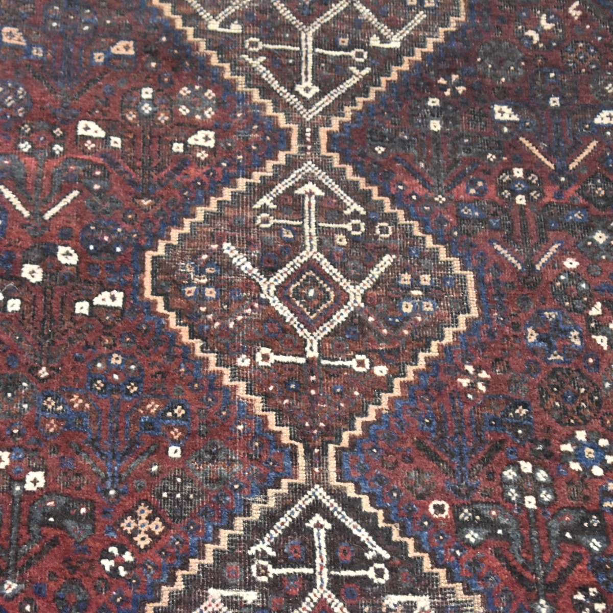 Semi-Antique Persian Shiraz Wool Rug