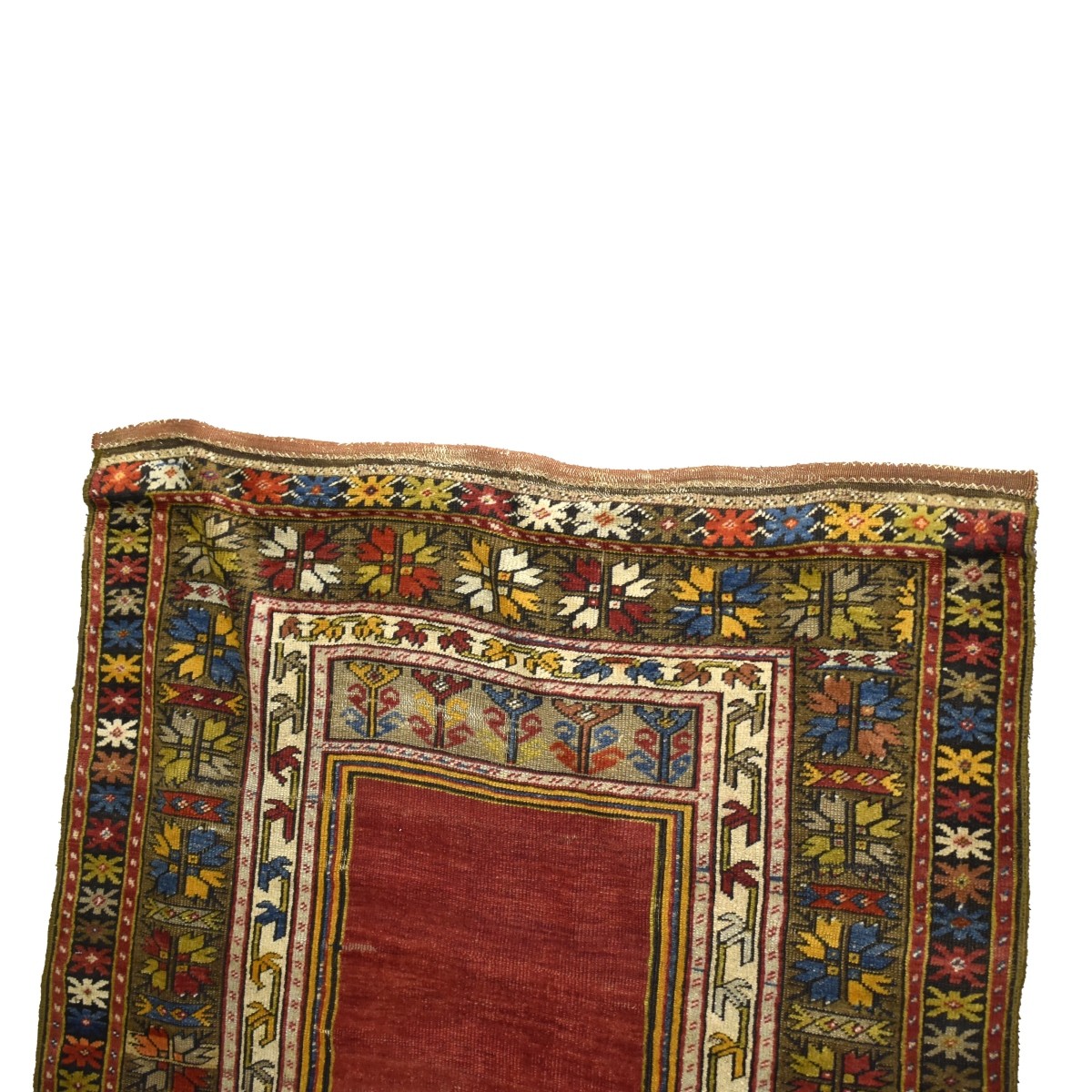 Semi-Antique Turkish Wood Prayer Rug