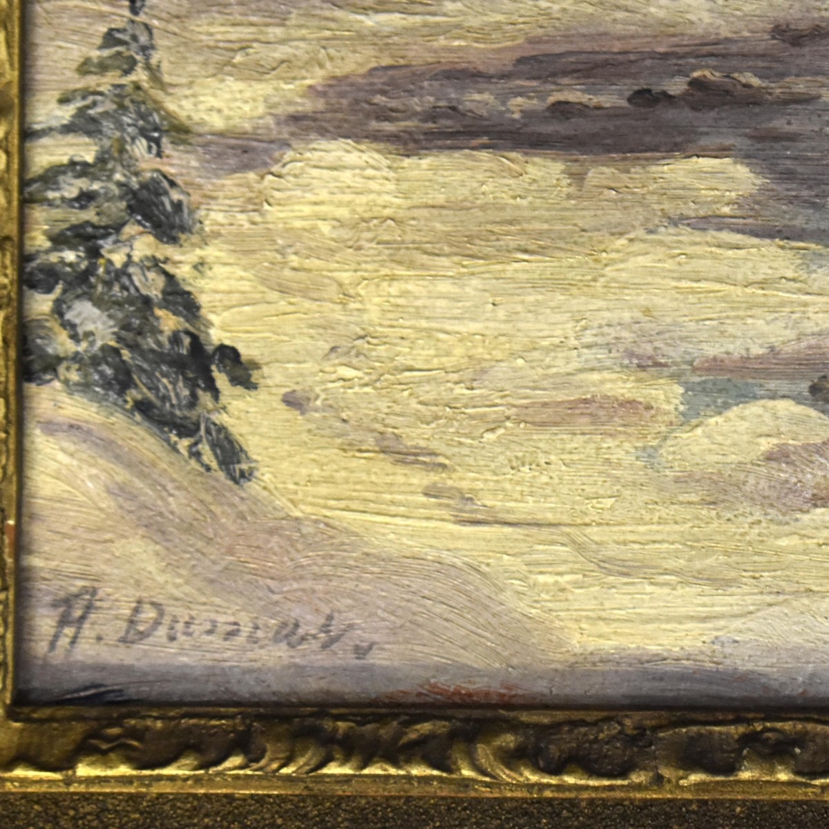 Antique Oil on Panel Landscape