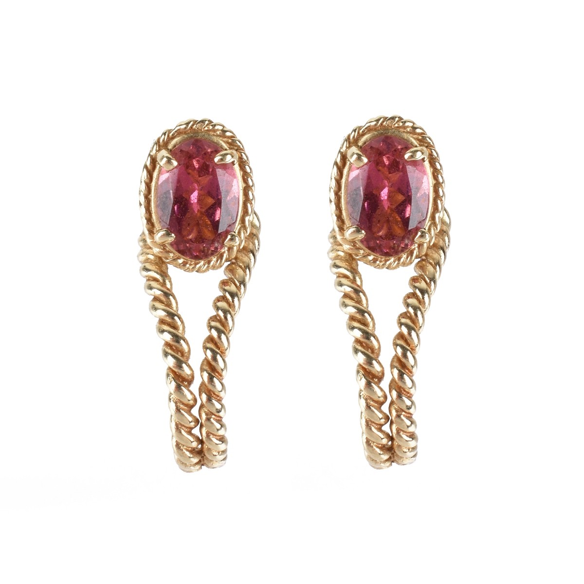 14K Gold and Tourmaline Earrings