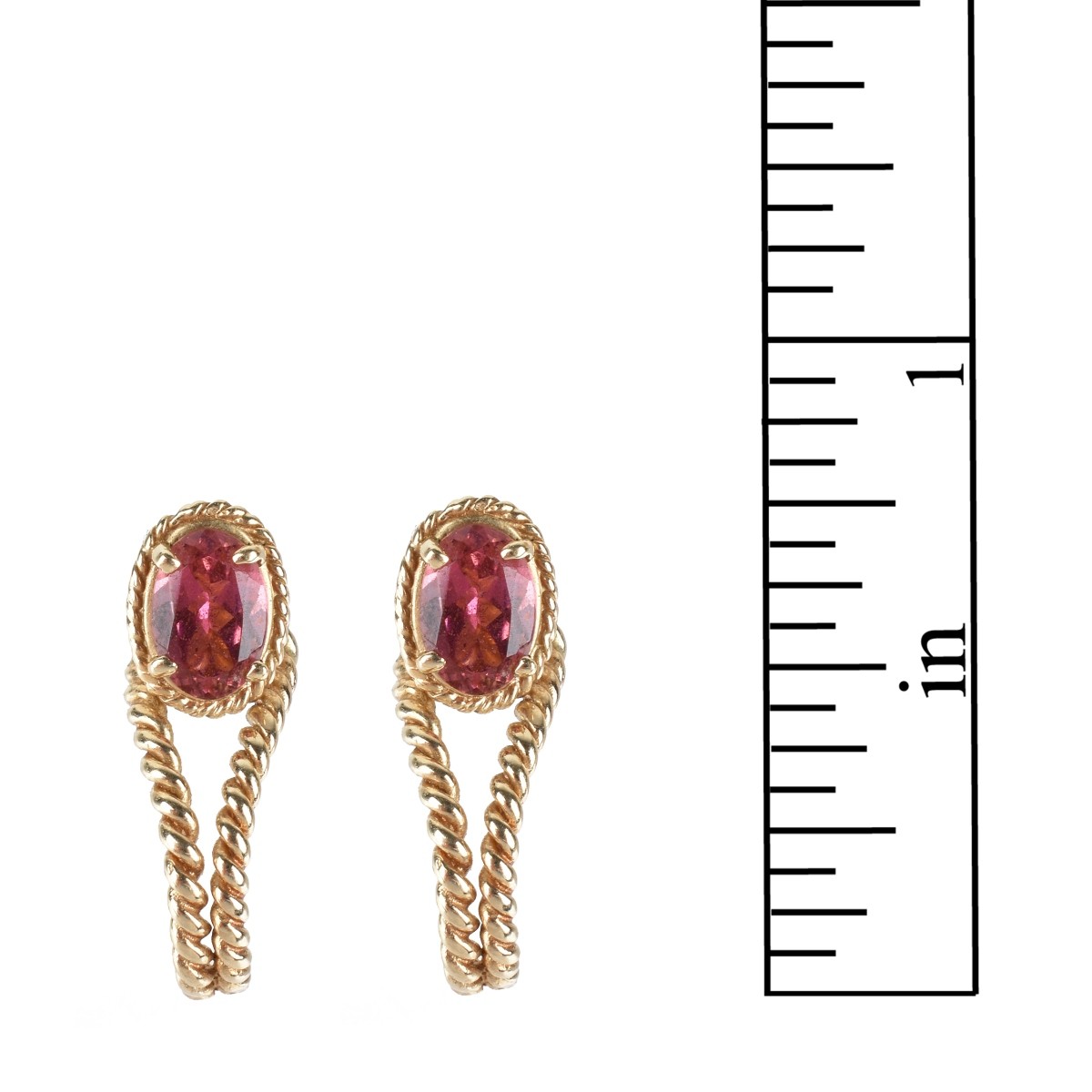 14K Gold and Tourmaline Earrings