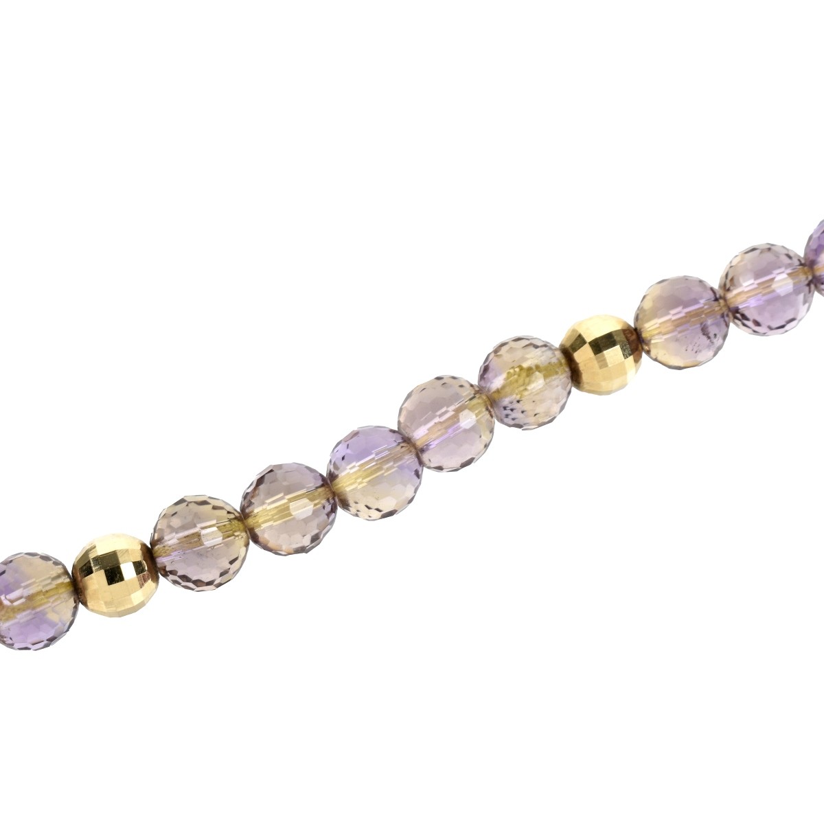 14K Gold Amethyst Bracelet