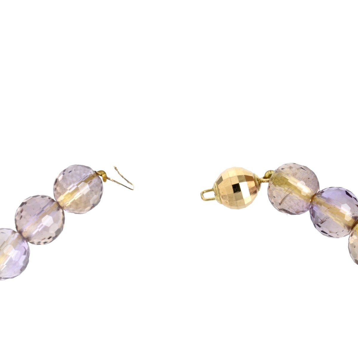 14K Gold Amethyst Bracelet