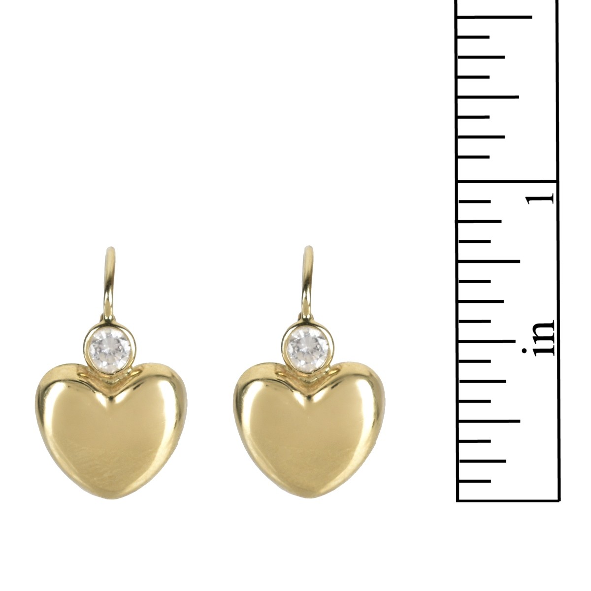 14K and CZ Earrings