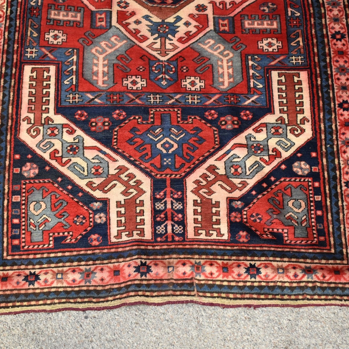 Vintage Persian Kazak Wool Rug