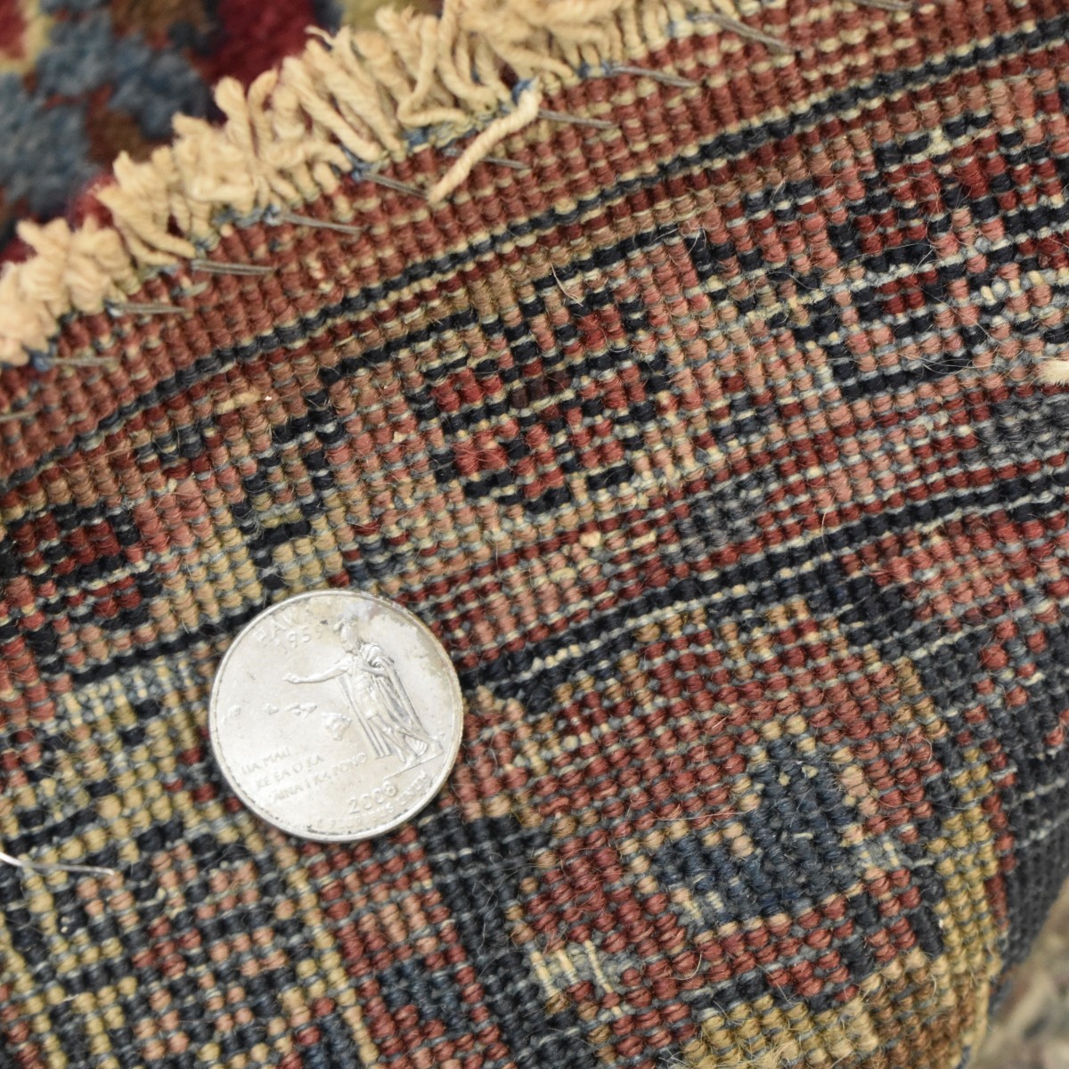 Semi-Antique Persian Sarouk Wool Rug