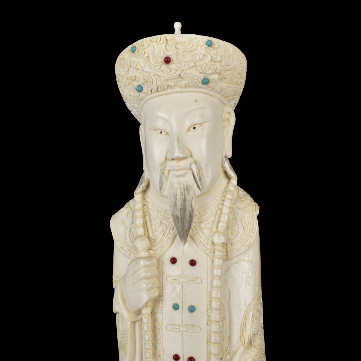 Carved Chinese Standing Emperor