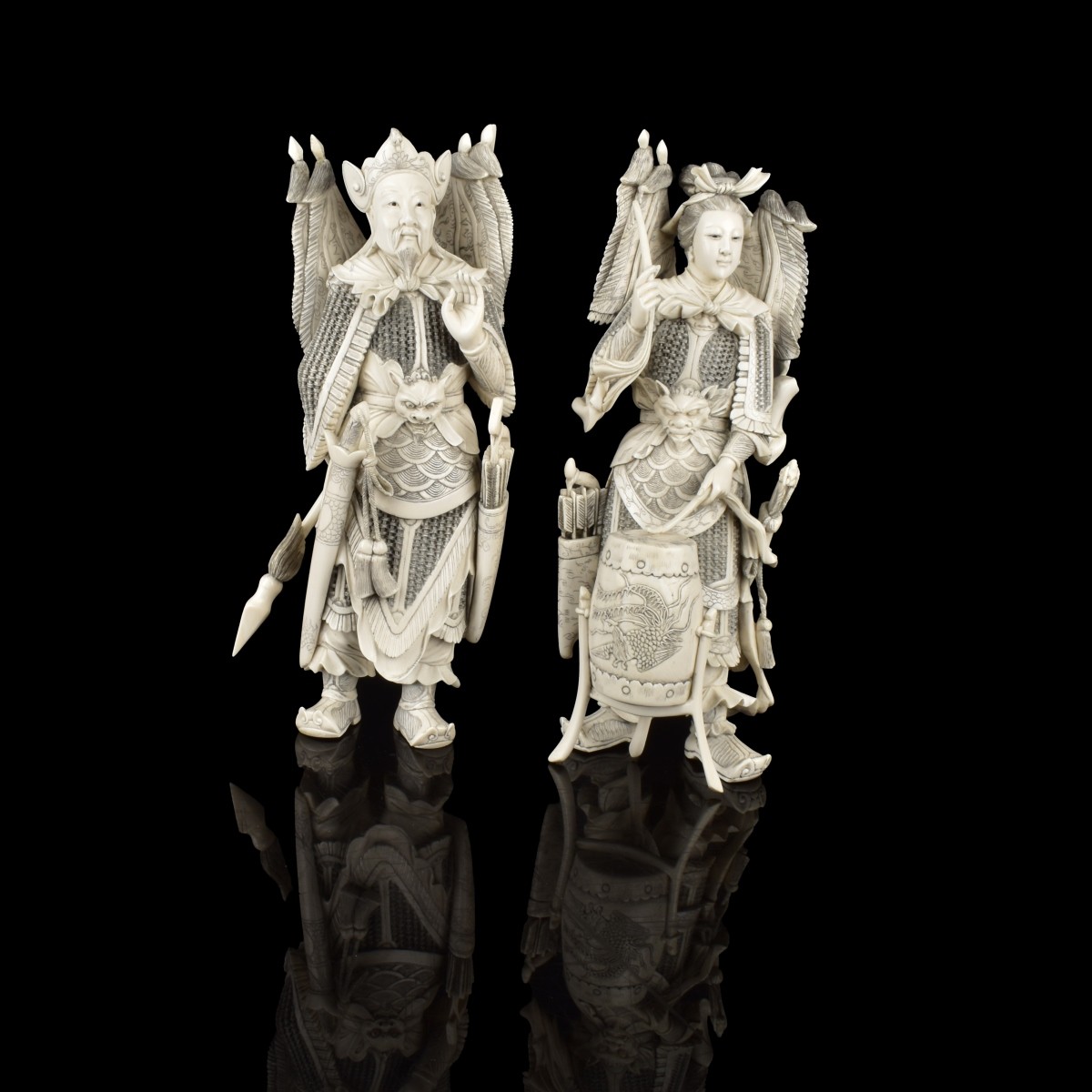 Exceptional Carved Warrior Figures