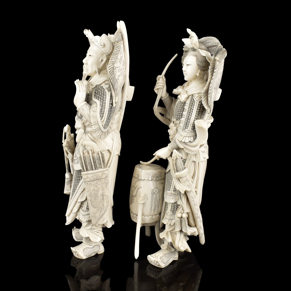 Exceptional Carved Warrior Figures