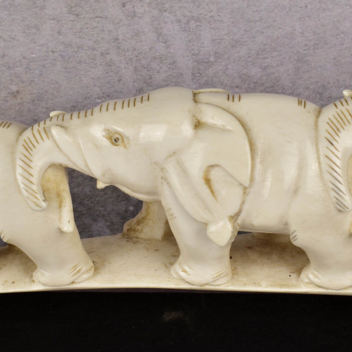 Antique Japanese Carved Elephant Bridge