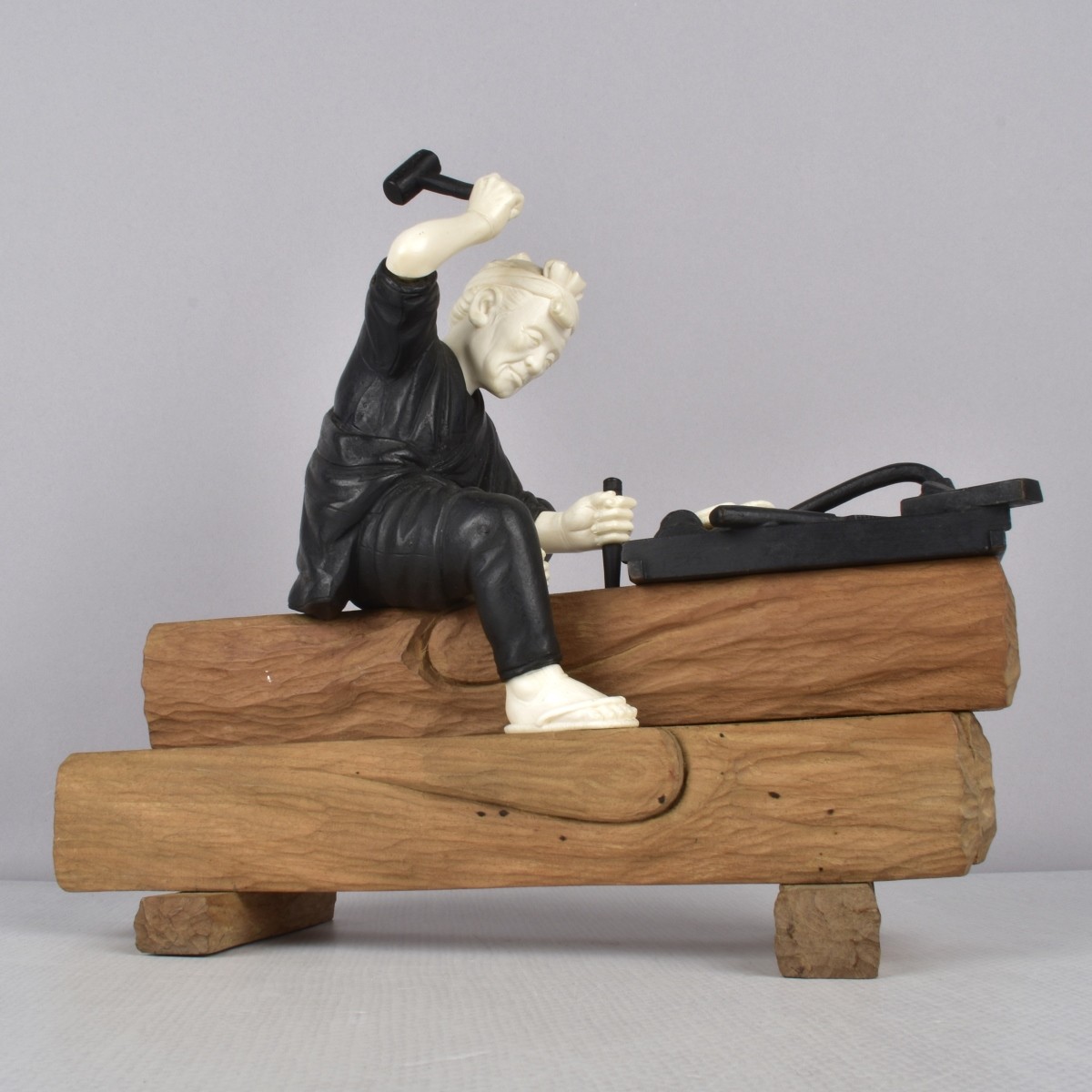 Antique Japanese Figure of a Cobbler