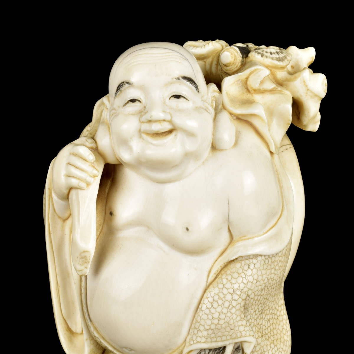 Japanese Carved Buddha Okimono