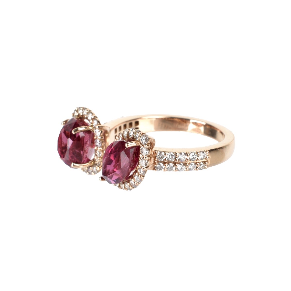 Spinel, Diamond and 18K Ring